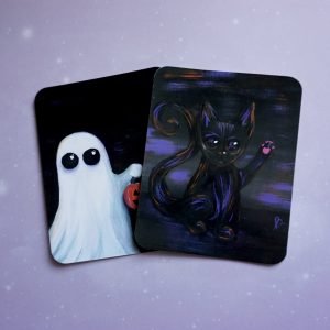 'Lilith & Bonez' Halloween 4x6 Postcard Set