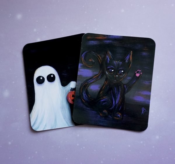 'Lilith & Bonez' Halloween 4x6 Postcard Set