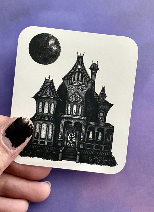 ‘Haunted House’ 3 Inch Vinyl Sticker - Image 2