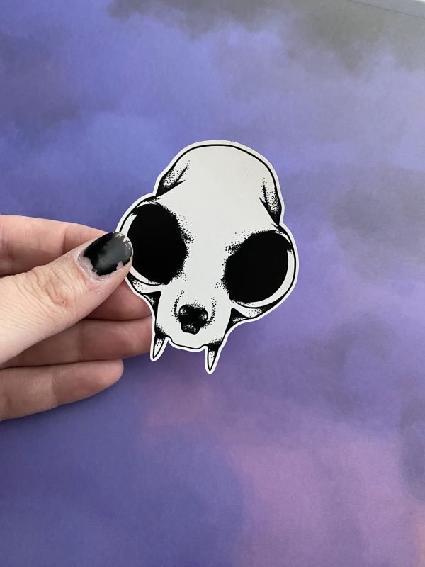 'Bat Skull' Vinyl Sticker - Image 2
