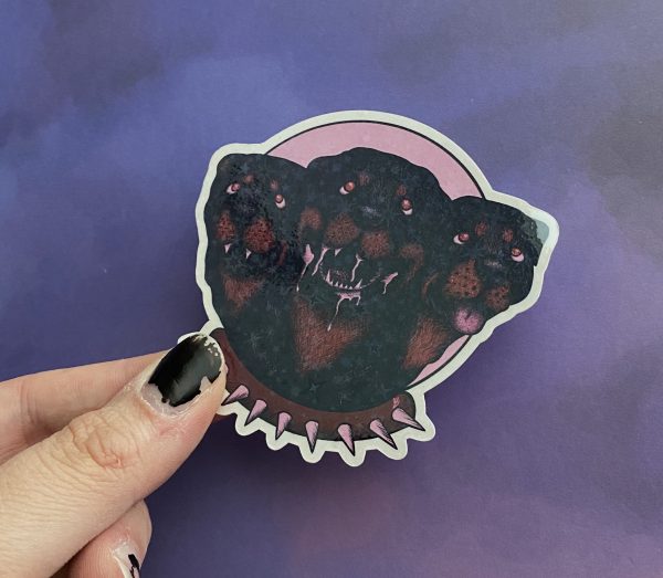 ‘Cerberus’ 4 Inch Holo Vinyl Sticker